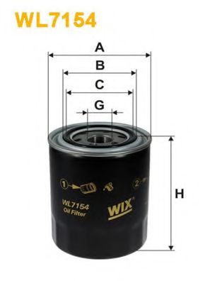 Фильтр масляный - Wix Filters WL7154