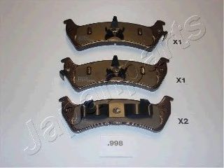 Колодки тормозные дисковые | зад | - Japanparts PP-998AF