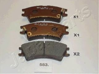Колодки тормозные дисковые | перед | - Japanparts PA-583AF