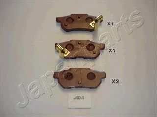 Колодки тормозные дисковые, комплект | зад | - Japanparts PP-404AF