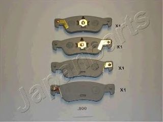 Колодки тормозные дисковые | зад | - Japanparts PP-900AF