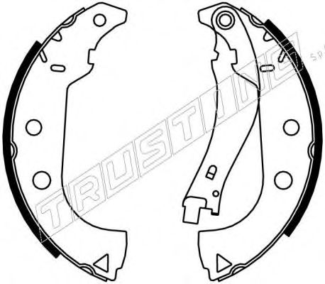 Колодки тормозные барабанные | зад | - Trusting 034.111