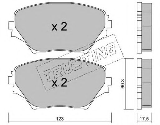 Колодки тормозные дисковые | перед | - Trusting 445.0