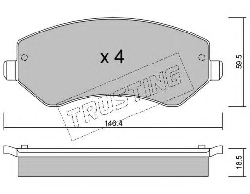 Колодки тормозные дисковые | перед | - Trusting 540.0
