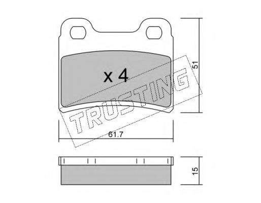 Колодки тормозные дисковые - Trusting 551.0