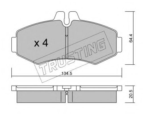 Колодки тормозные дисковые | перед | - Trusting 589.0