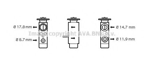 Клапан компрессора кондиционера - AVA BW1088