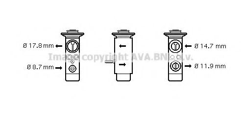 Расширительный клапан кондиционера - AVA BW1089