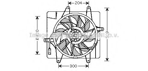 Вентилятор радиатора - AVA CR7505