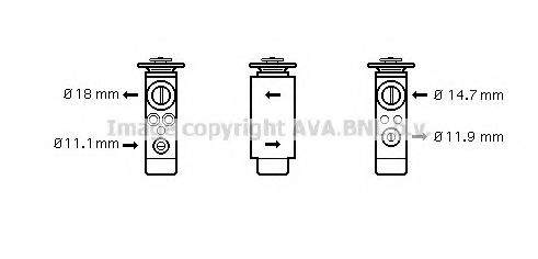 Расширительный клапан кондиционера - AVA FD1380