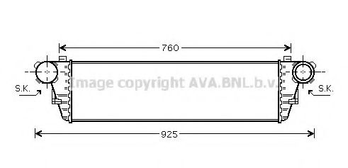 Радиатора интеркулера - AVA MS4379