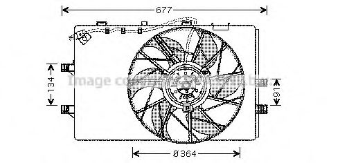 Вентилятор радиатора - AVA MS7509