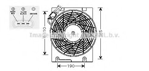 Вентилятор конденсатора кондиционера - AVA OL7508
