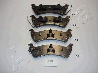 Колодки тормозные дисковые | зад | - Ashika 51-00-019