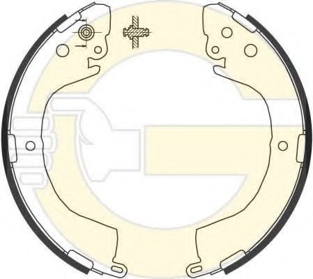 Колодки тормозные барабанные | зад | - Girling 5186919