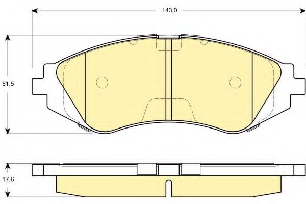 Колодки тормозные дисковые | перед | - Girling 6132659