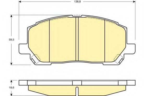 Колодки тормозные дисковые | перед | - Girling 6132869