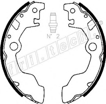 Колодки тормозные барабанные - fri.tech 1110.330
