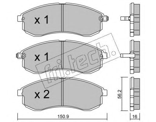 Колодки тормозные дисковые - fri.tech 498.0