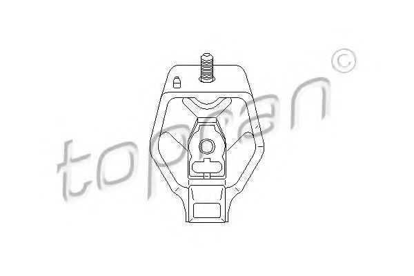 Подушка коробки передач | зад прав | - Topran 107 992