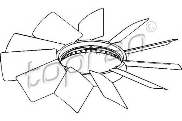 Крыльчатка вентилятора охлаждения двигателя - Topran 500 901