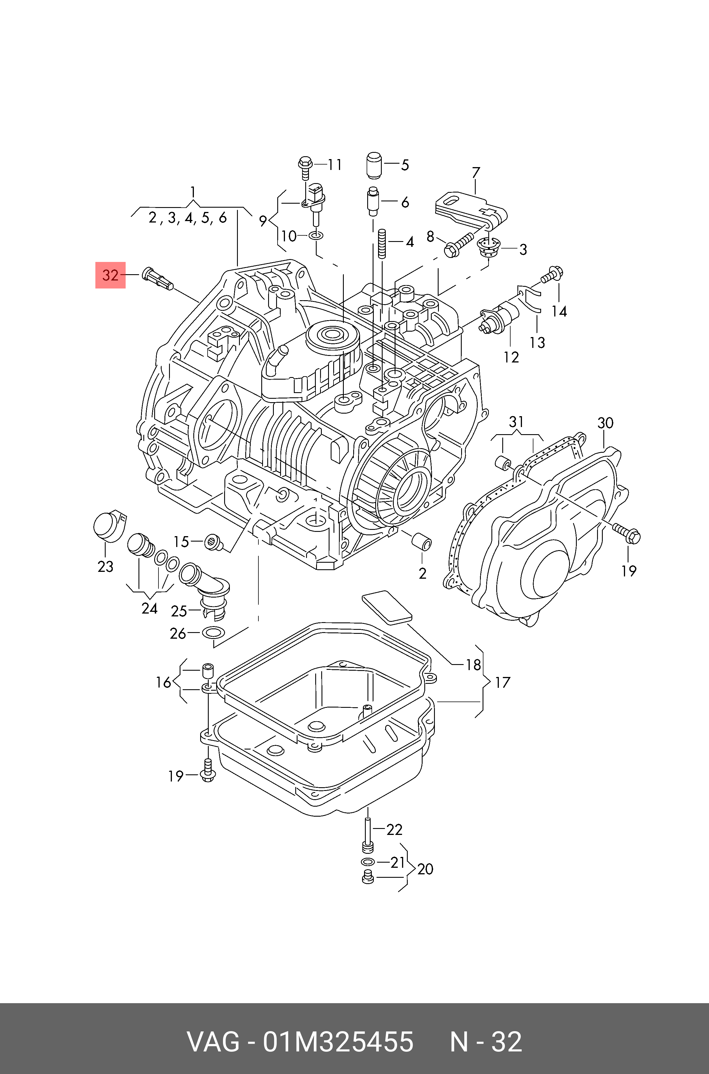 01M325455 ФИЛЬТР АКПП МАСЛ/OELSIEB VAG