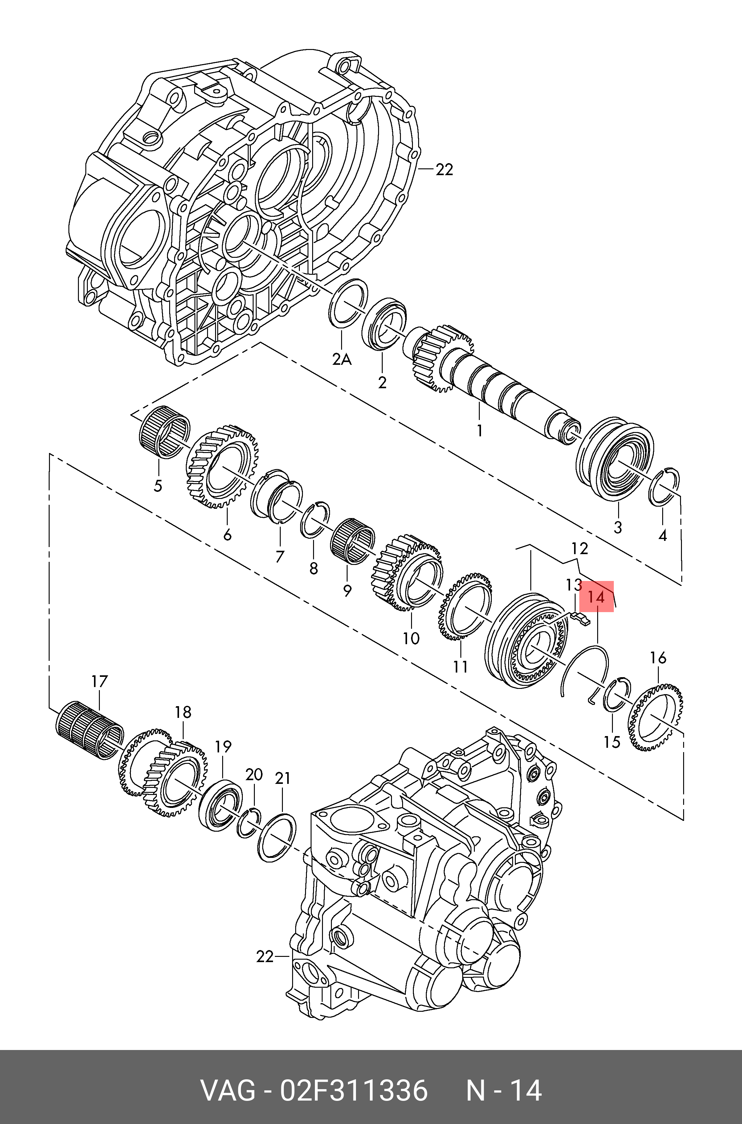 Пружина ходовой части - VAG 02F311336