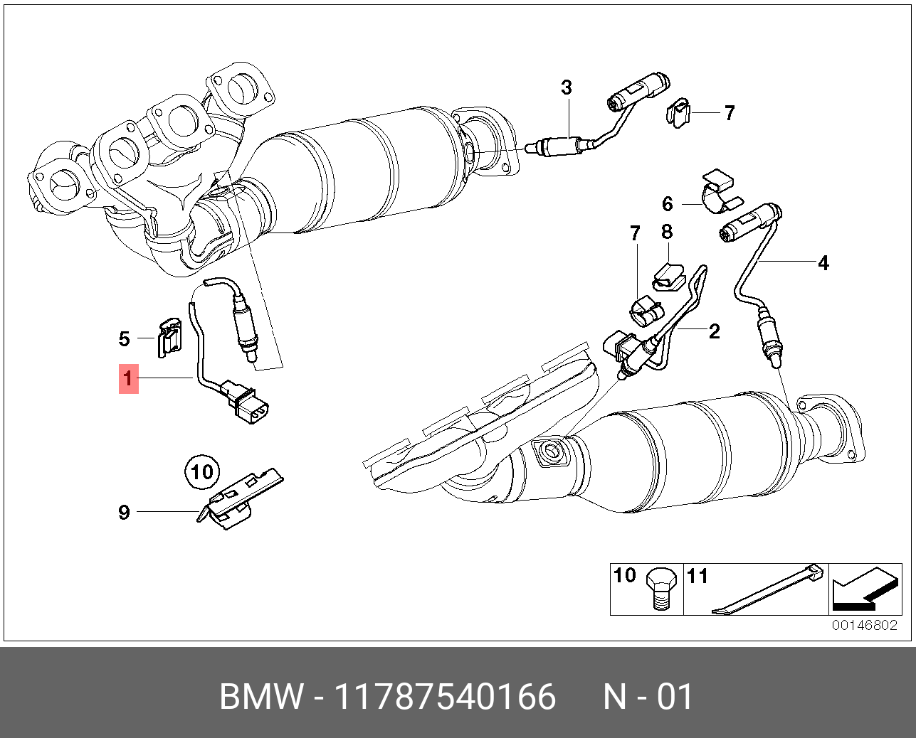 Лямбда-зонд - BMW 11 78 7 540 166