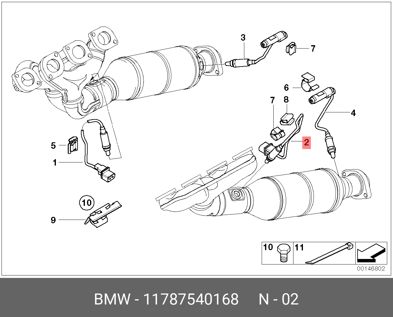 Лямбда-зонд - BMW 11 78 7 540 168