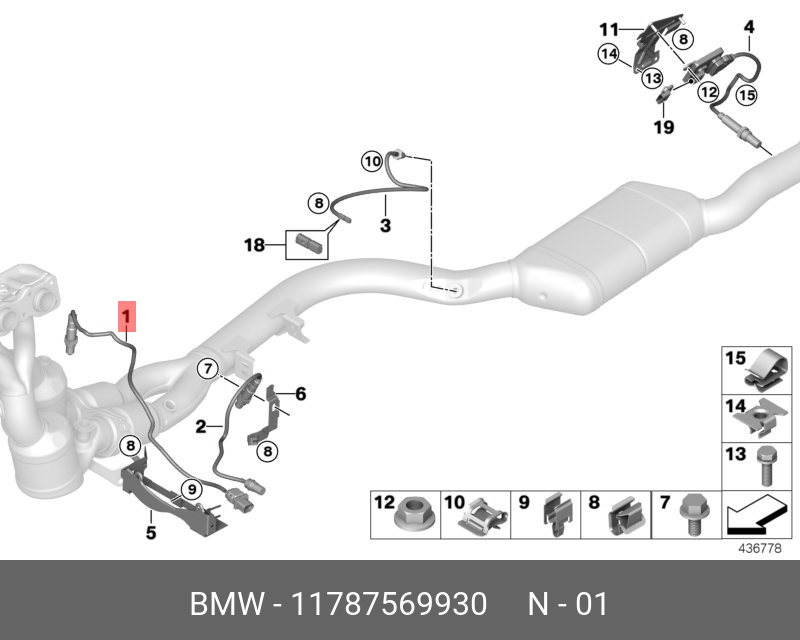 Лямбда-зонд - BMW 11 78 7 569 930