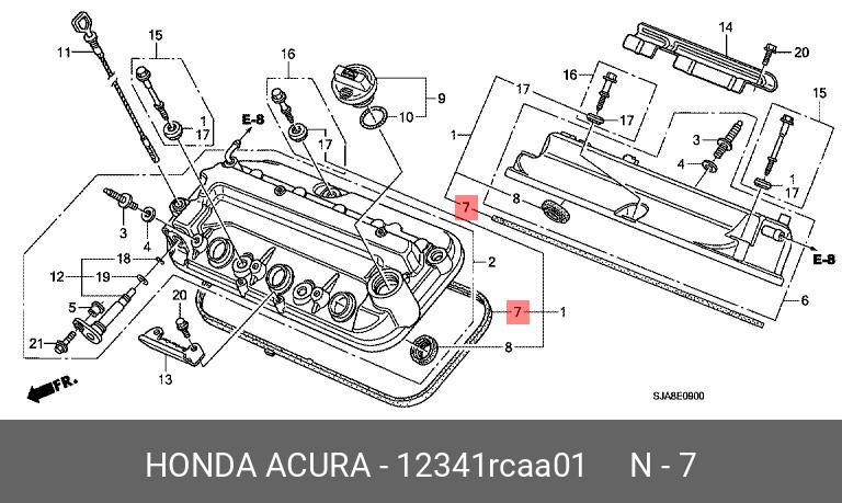 Прокладка крышки головки - Honda 12341-RCA-A01