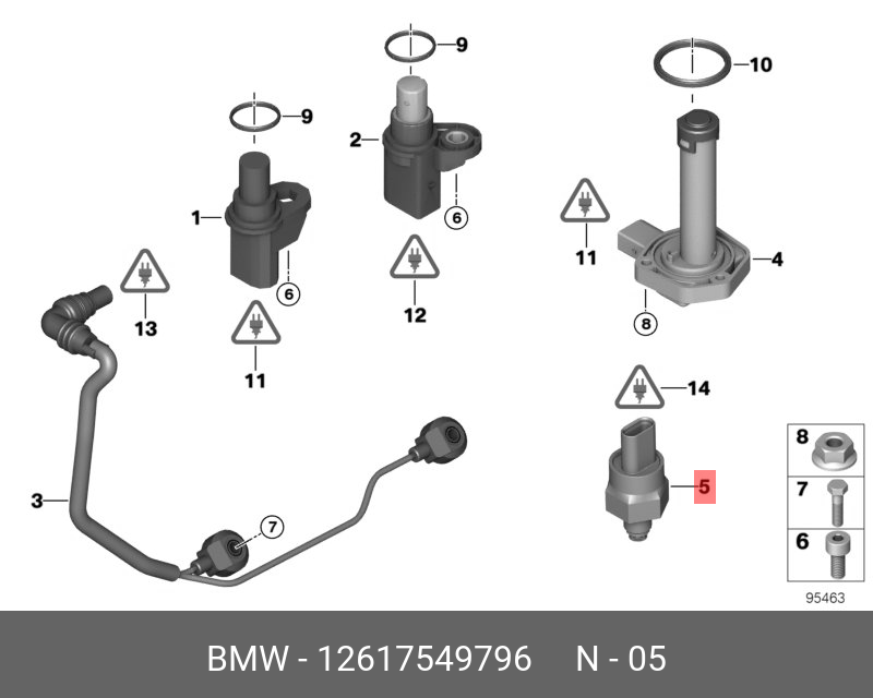 Датчик давления масла - BMW 12 61 7 549 796