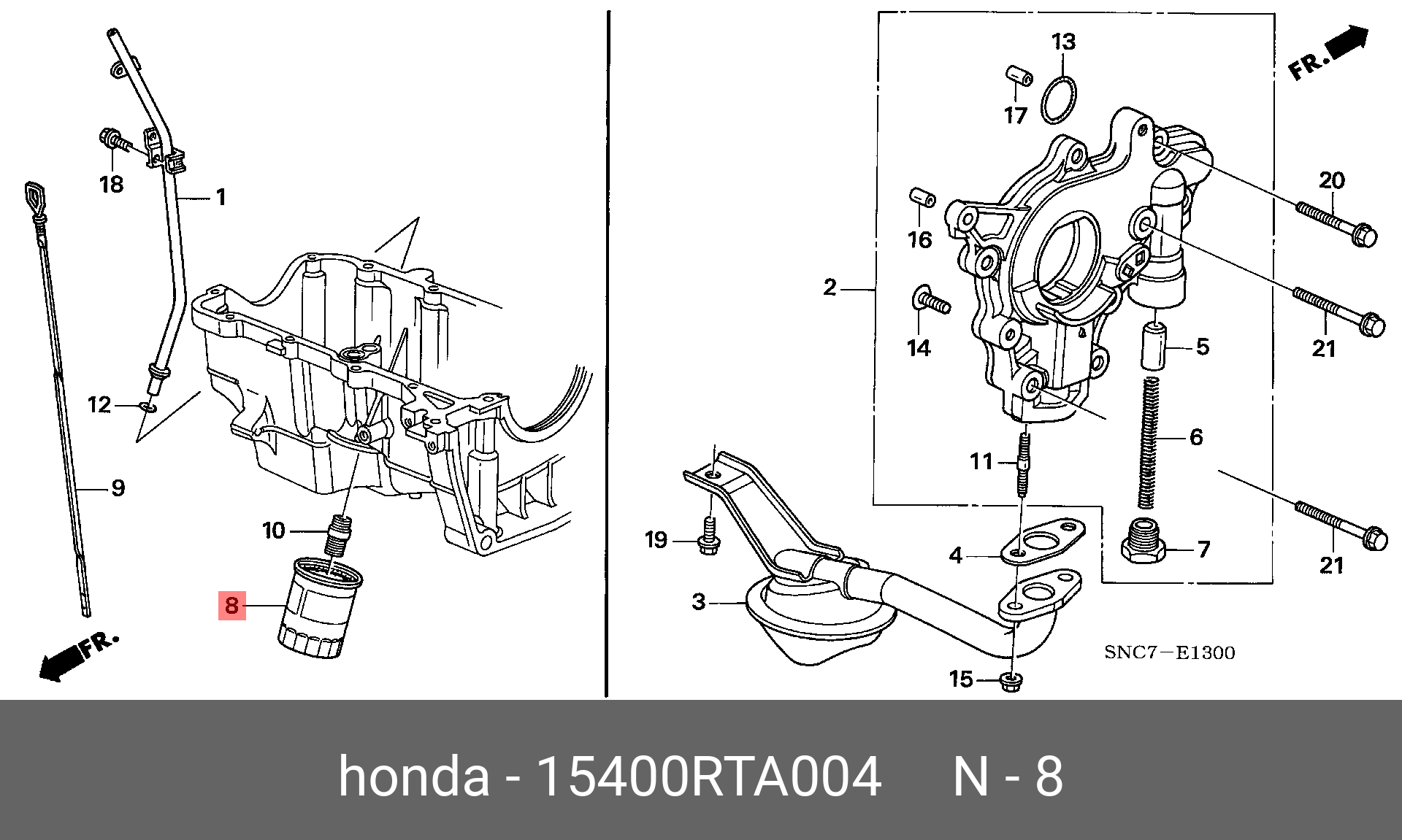 Фильтр масляный - Honda 15400-RTA-004