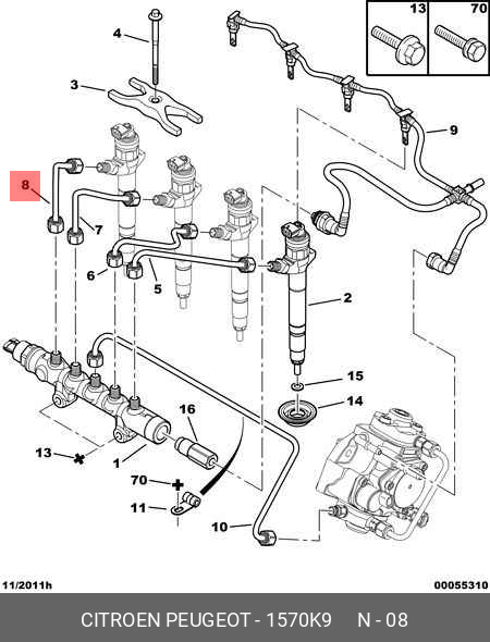 Шланг тормозной - Citroen/Peugeot 1570.K9