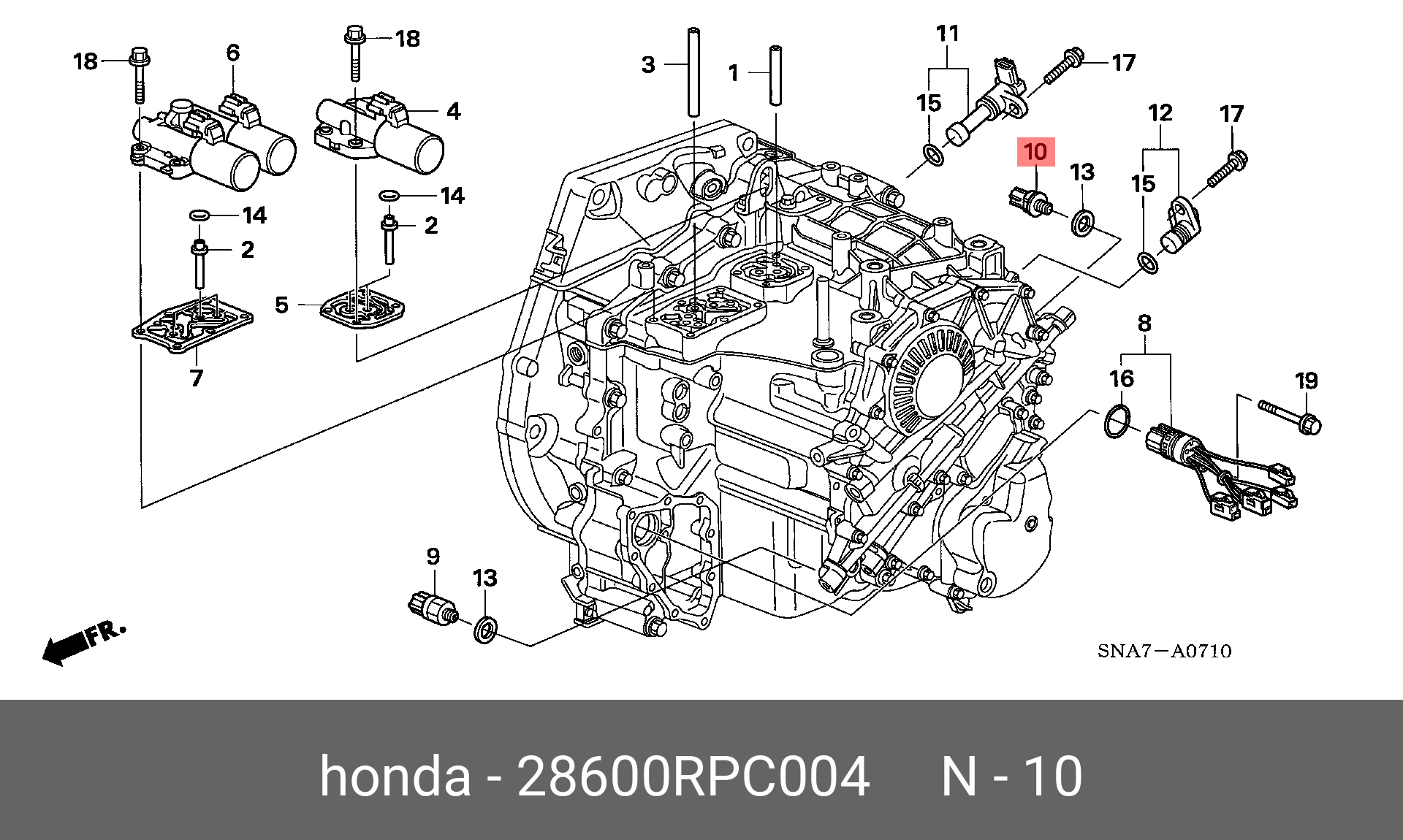 Датчик давления масла акпп - Honda 28600-RPC-004