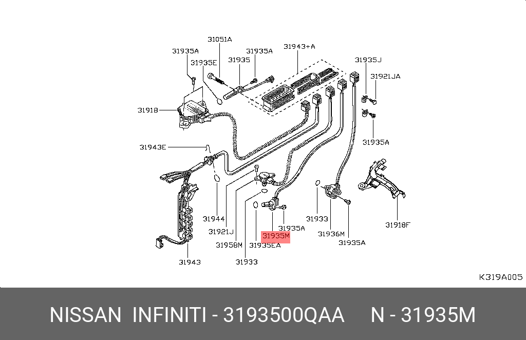 Датчик положения коленчатого вала - Nissan 31935-00QAA