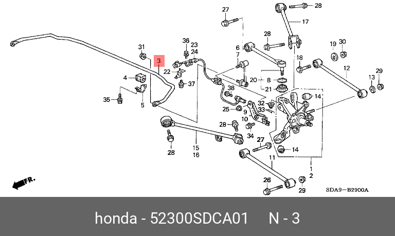 Стабилизатор - Honda 52300-SDC-A01