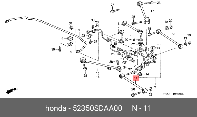 Рычаг подвески | зад лев | - Honda 52350-SDA-A00