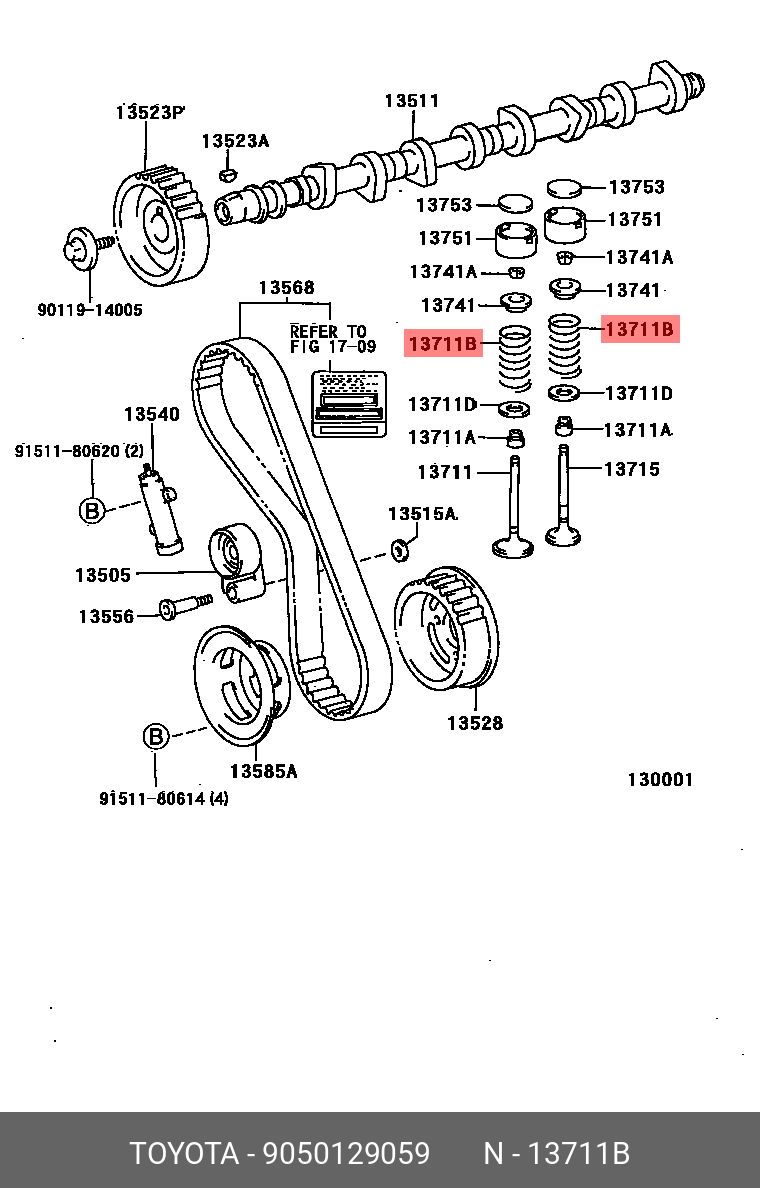 Пружина ходовой части - Toyota 90501-29059