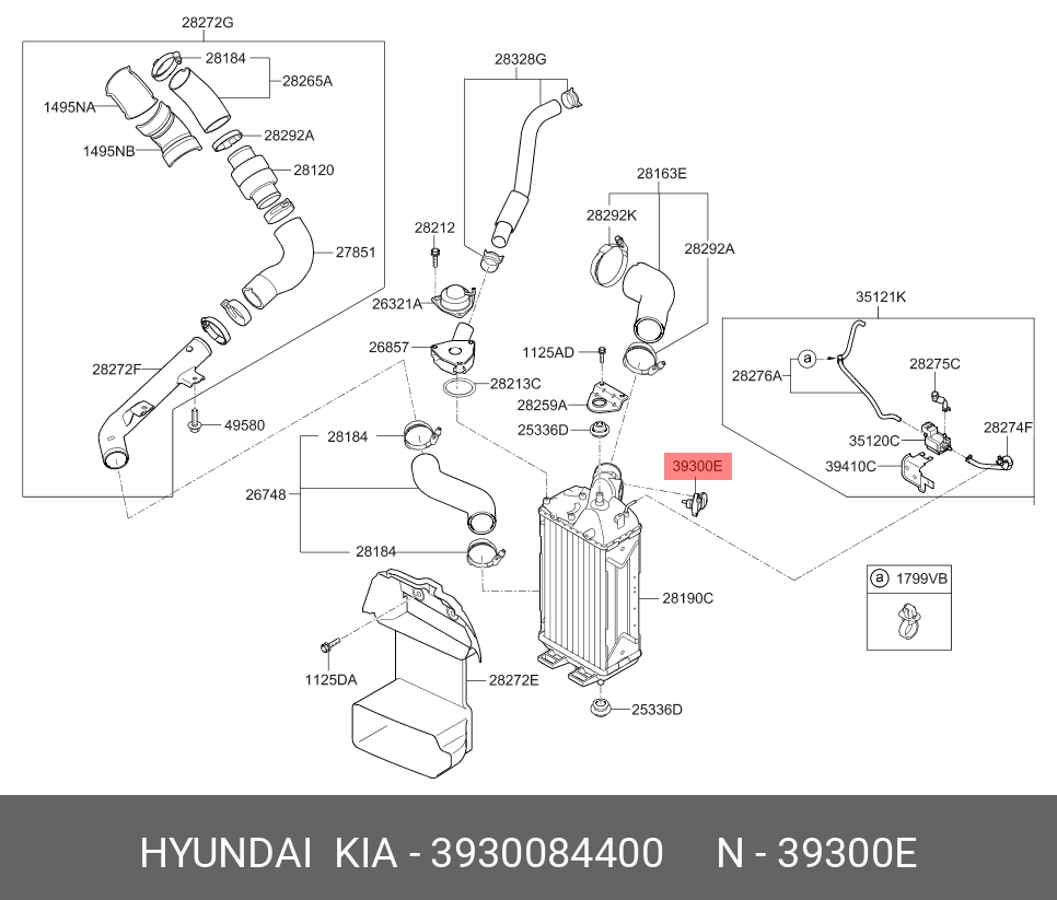 Датчик давления во впускном коллекторе - Hyundai/Kia 3930084400