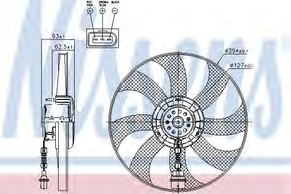 Вентилятор радиатора - Nissens 85549