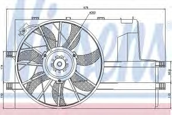 Вентилятор радиатора - Nissens 85604
