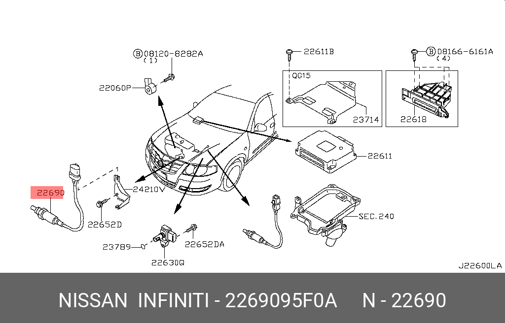 Датчик - Nissan 22690-95F0A