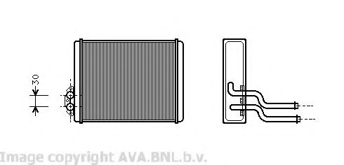 Радиатор отопителя - AVA VOA 6084