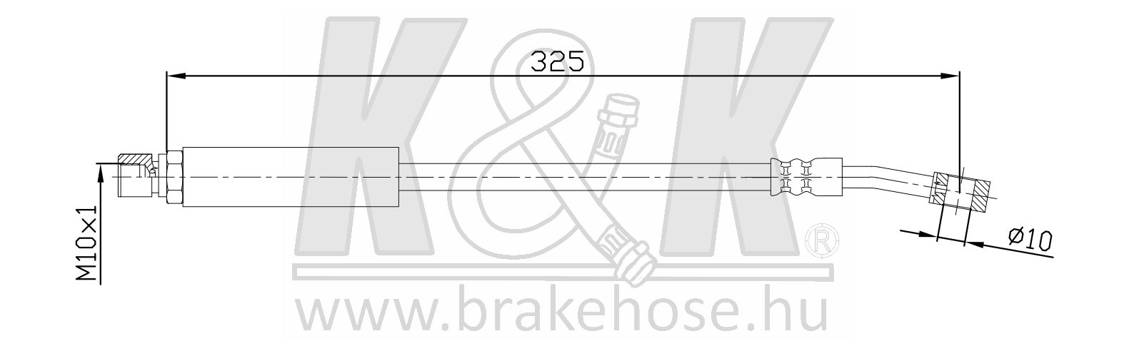 Шланг тормозной - K&K FT4679