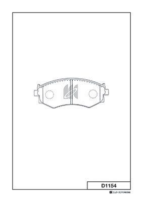 Колодки тормозные дисковые | перед | - Kashiyama D1154