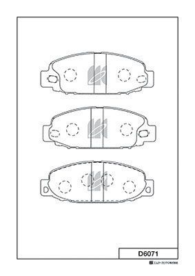 Колодки тормозные дисковые | перед | - Kashiyama D6071