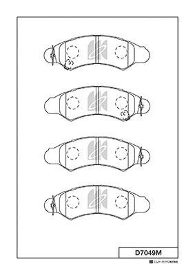 Колодки тормозные | перед | - Kashiyama D7049M