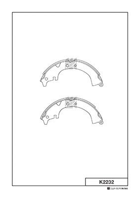 Колодки тормозные барабанные   | зад | - Kashiyama K2232