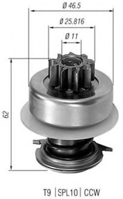 Бендикс стартера - Magneti Marelli 940113020013
